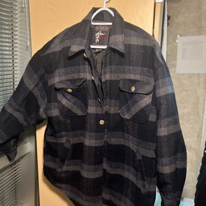 Oversized Vintage checkered winter coat thermal padding inside with pockets